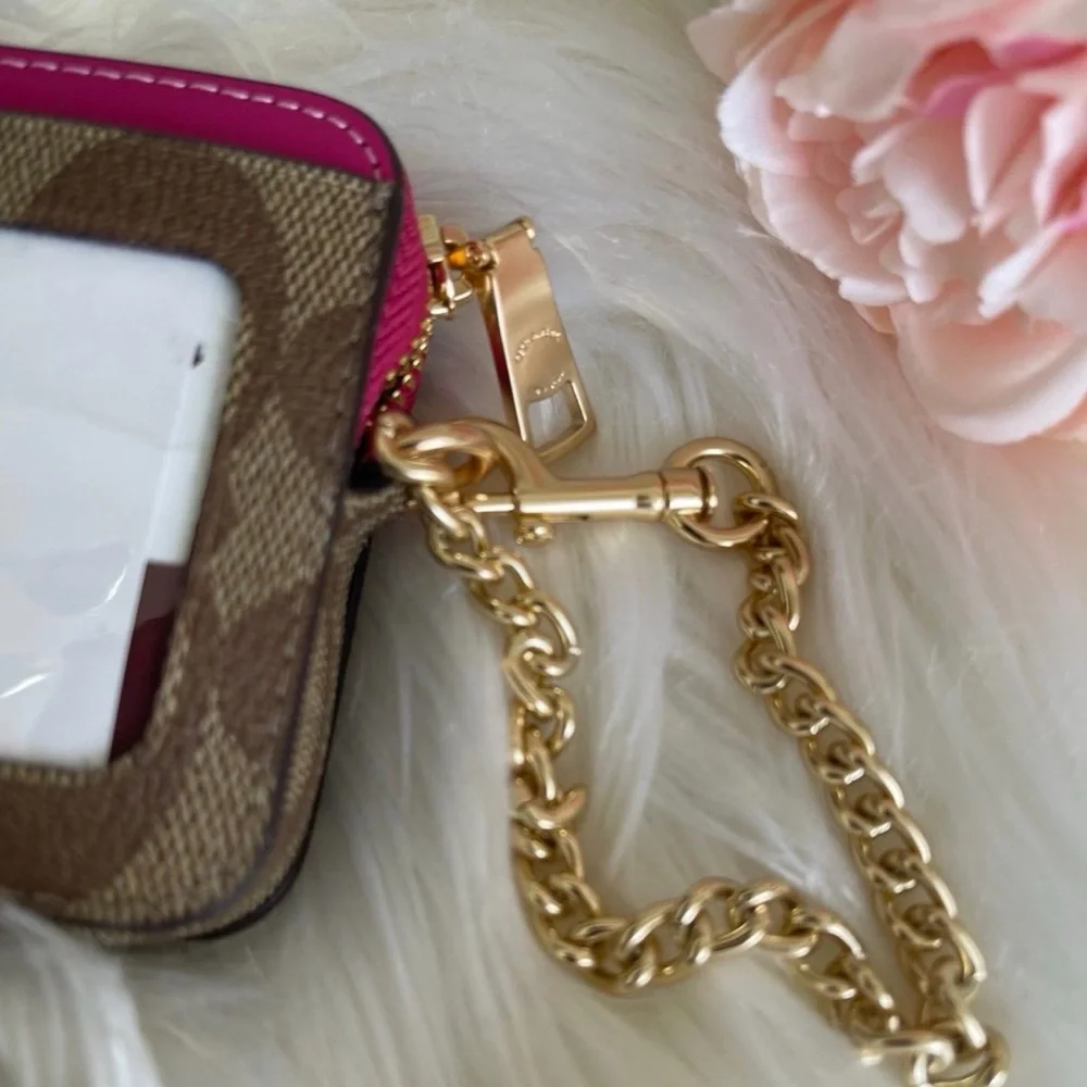 Coach Fuchsia and Tan Card Wallet Bundle & SAVE - Picture 4 of 6